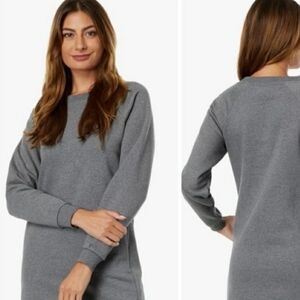 Pact Organic Cotton Blend Sweatshirt Dress Courtside Grey Mini NWOT